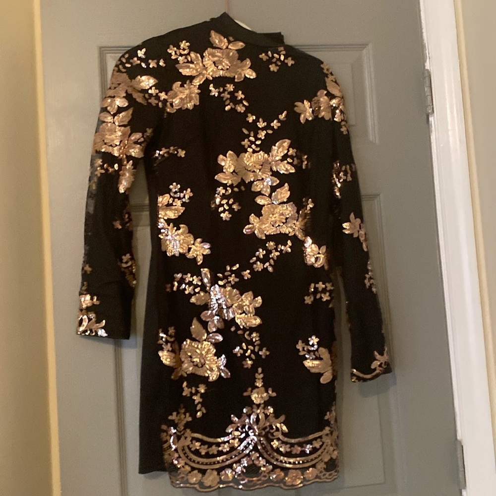 Long Sleeve, Formal Sequin Dress